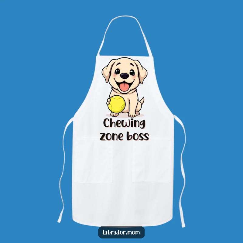 Funny Kawaii Lab Tennis Ball Apron: Playful Cook Helper, Fun Funny Gift for Dog Lovers