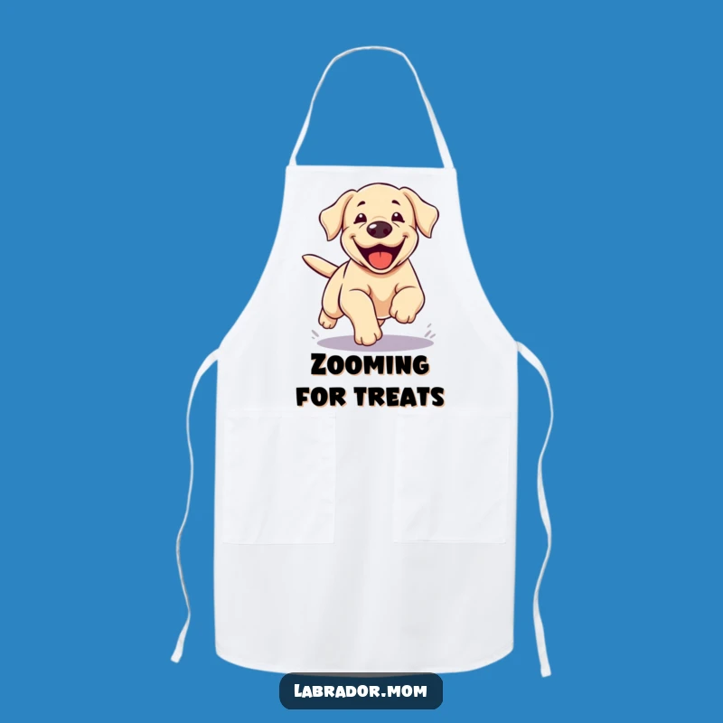 Funny Kawaii Lab Zoomie Apron: Energetic Dog Chef Gift for Kitchen Fun