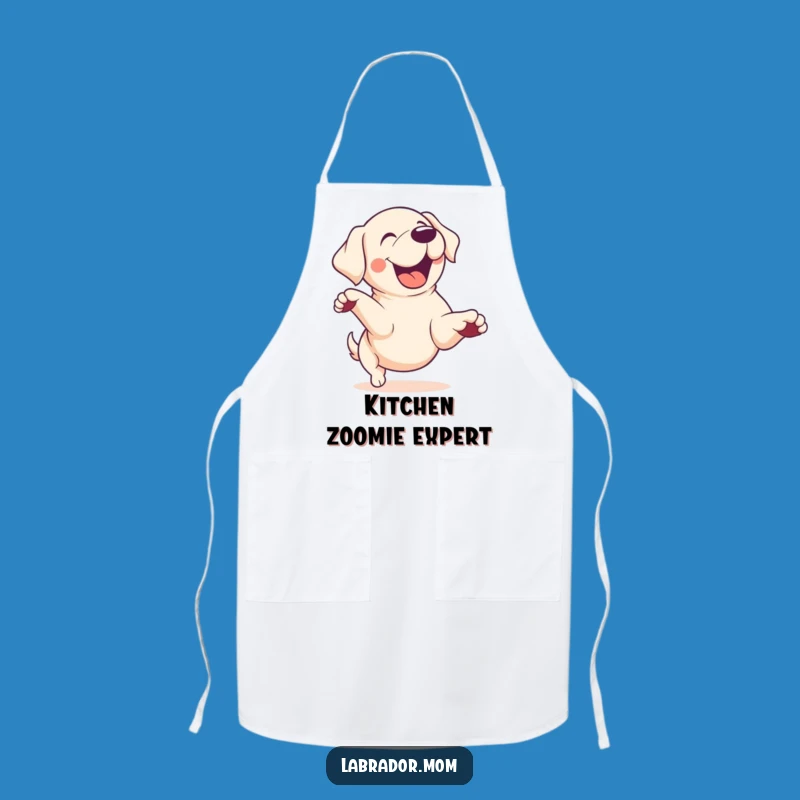 Funny Kawaii Lab Zoomie Apron: Energetic Cook Helper, Fun Funny Gift for Dog Lovers