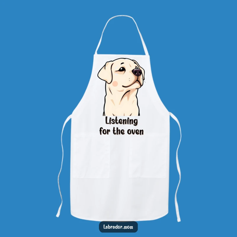 Funny Kawaii Labrador Apron: Cute Head Tilt Cooking Gear, Hilarious Kitchen Gift for Dog Lovers
