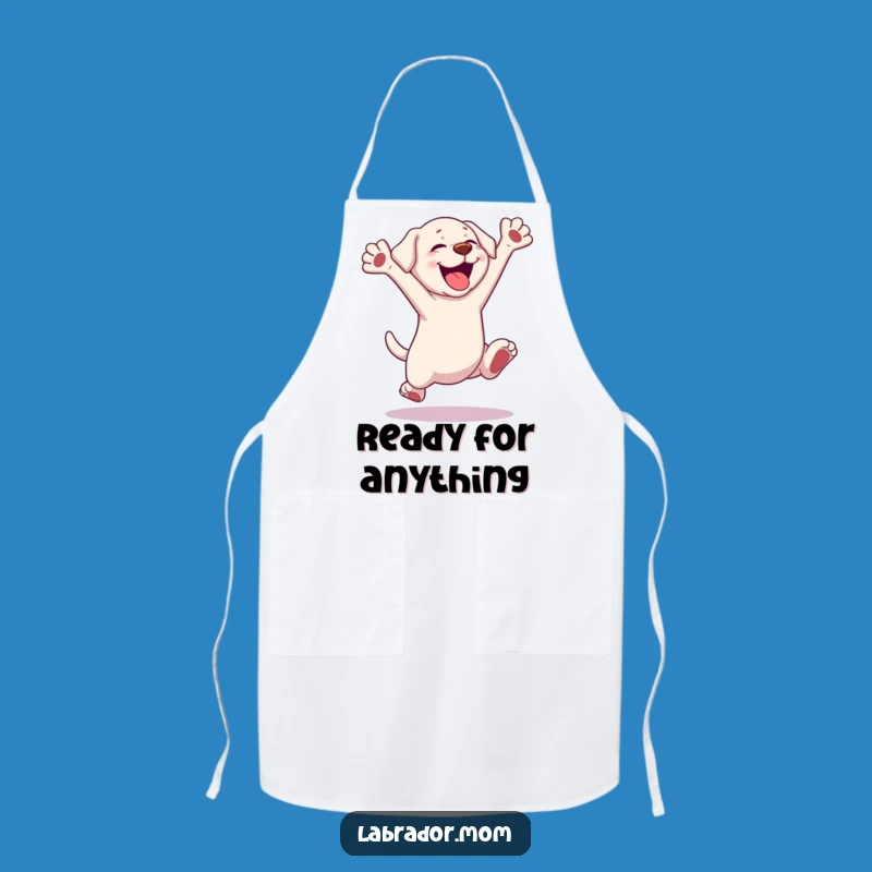 Funny Kawaii Labrador Apron - Chef's Excited Dog Cooking Wear, Hilarious Gift