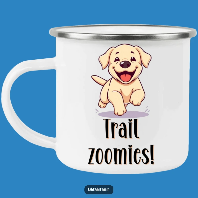 Funny Kawaii Lab Zoomie Camping Mug: Adventure Dog Gift for Outdoor Fun