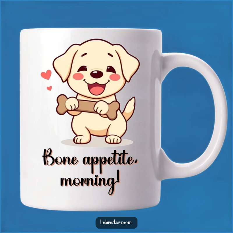 Funny Kawaii Labrador Mug: Happy Tail Wag, Bone Joy, Perfect Dog Gift