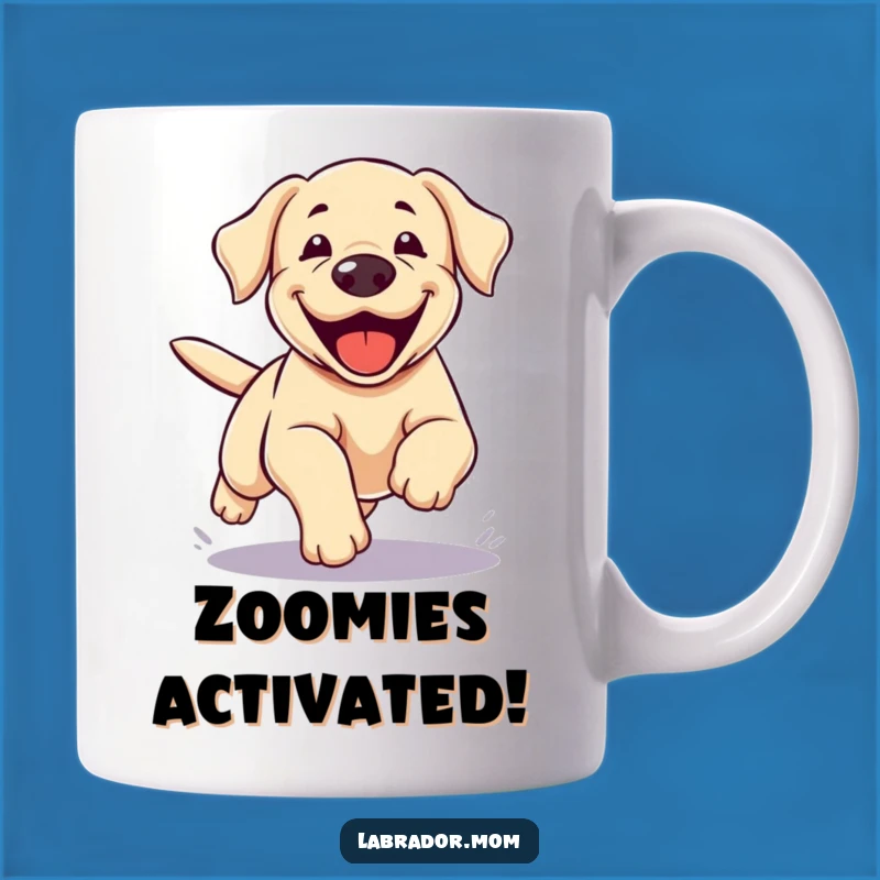 Funny Kawaii Lab Zoomie Mug: Energetic Dog Gift for Coffee Lovers