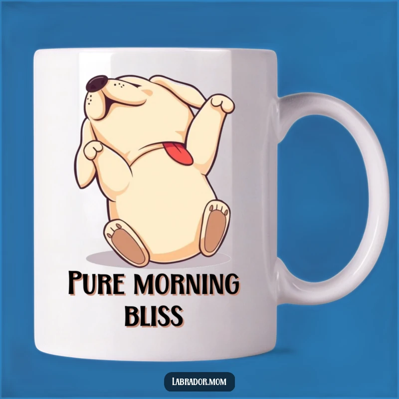 Funny Labrador Joy Mug: Happy Rolling Dog Lover Gift, Hilarious Present