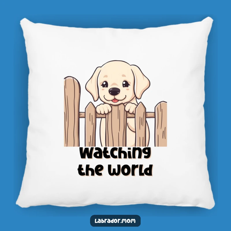 Comfy Funny Kawaii Labrador Peeking Pillow - Cute Accent