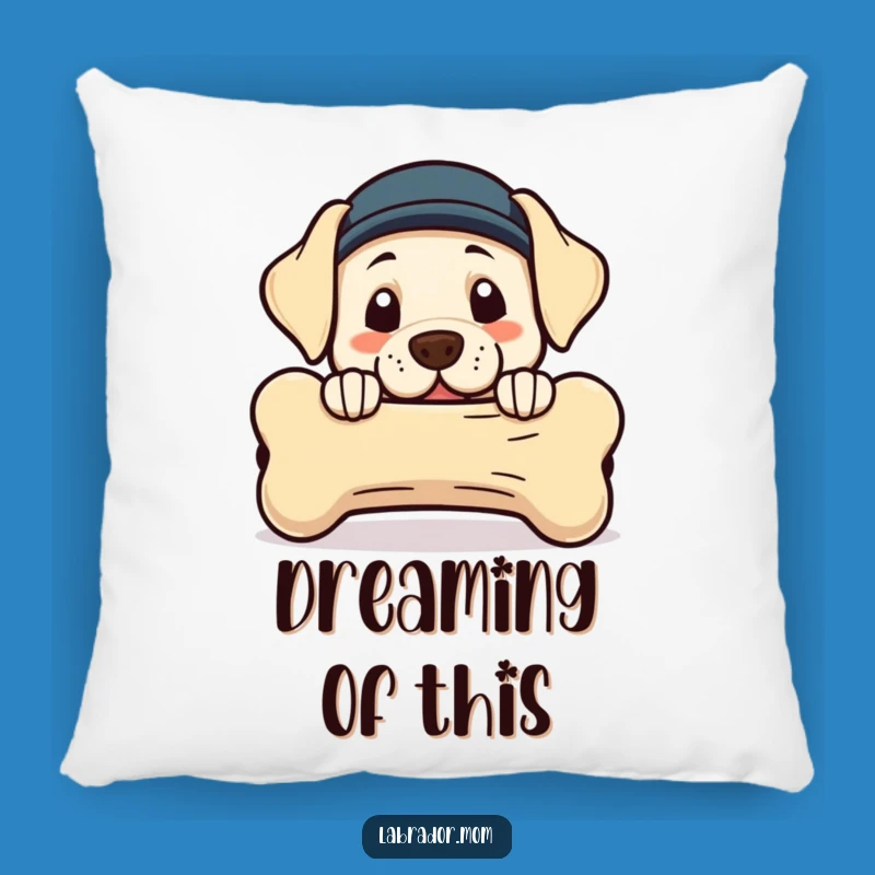 Cozy Funny Kawaii Labrador Bone Pillow: Adorable Comfort and Canine Comedy
