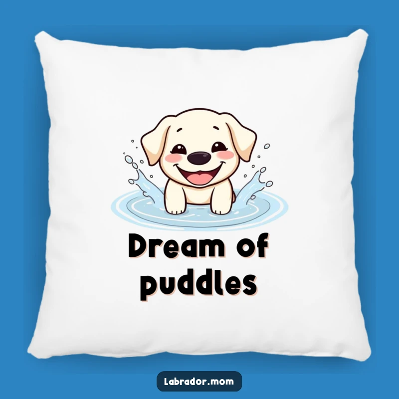 Funny Kawaii Labrador Pillow - Cozy Splash Dog Cushion Gift