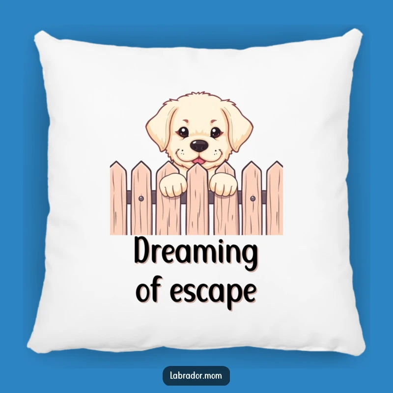 Cozy Funny Labrador Pup Pillow - Eager Dog Comfort, Perfect Accent Gift!