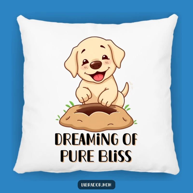 Funny Labrador Pillow: Cozy Comfort with a Hilarious Dog Digging Design