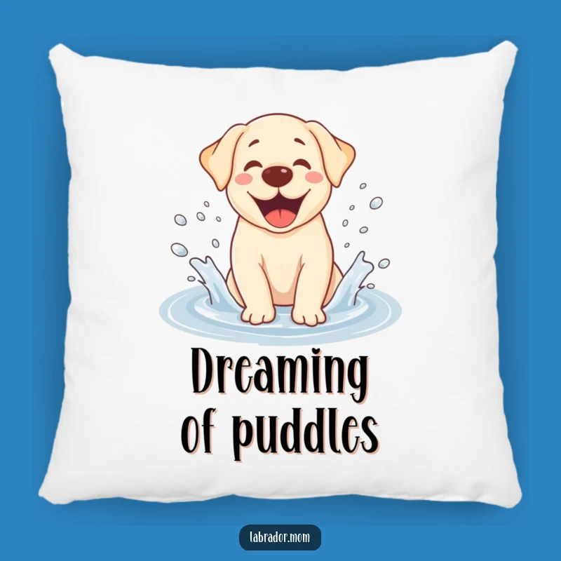 Funny Kawaii Labrador Pillow - Cute Dog Splash Cushion for Cozy Comfort