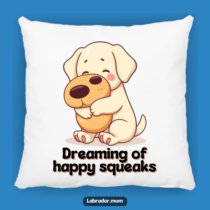 Funny Kawaii Labrador Pillow: Squeaky Toy Hug, Cozy Dog Decor Gift