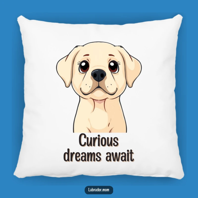 Funny Labrador Curiosity Pillow: Cozy Wide-Eyed Dog Cushion, Great Gift