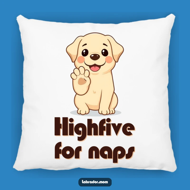 Funny Kawaii Labrador Pillow: Cozy Greeting, High Five Comfort