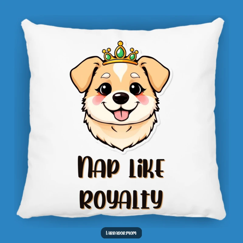 Funny Royal Dog Tiara Pillow: Cozy Comfort Fit for a Furry Monarch