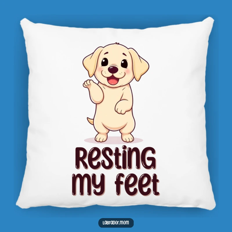 Comfy Funny Kawaii Labrador Happy Dance Pillow - Cute Accent