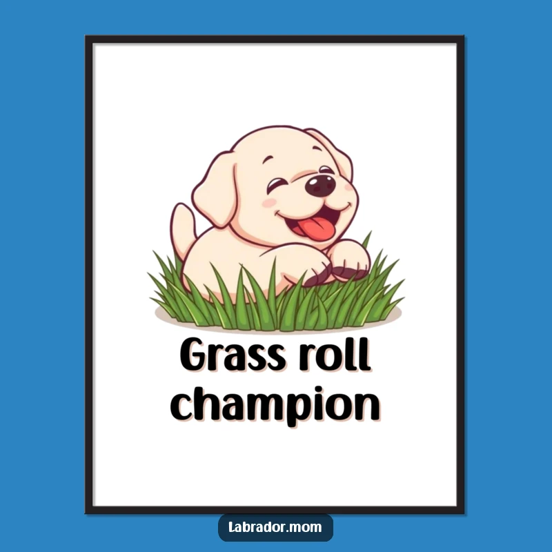 Funny Kawaii Lab Rolling Digital Art: Printable Play Decor, Instant Funny Gift
