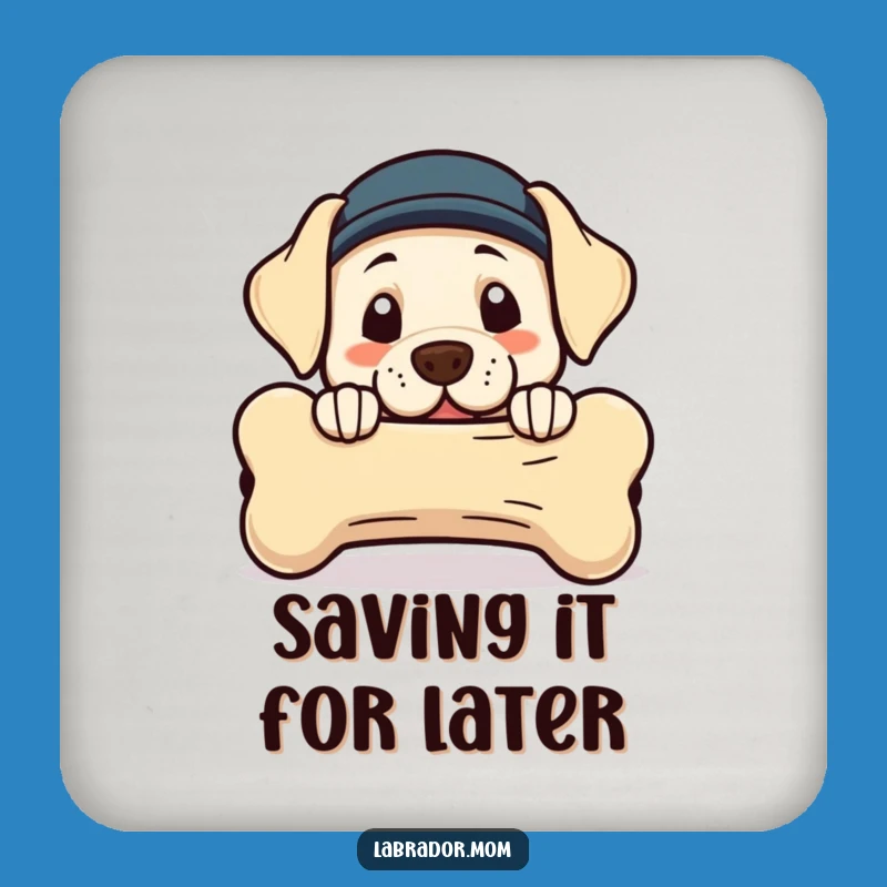 Funny Kawaii Labrador Bone Coaster: Protect Surfaces with Playful Dog Charm