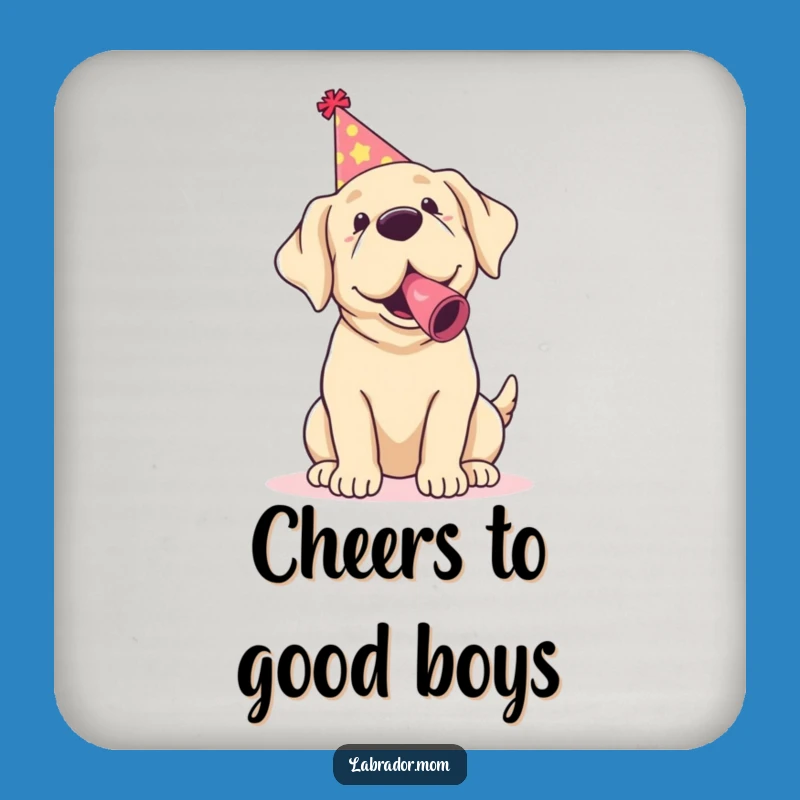 Funny Kawaii Labrador Coaster: Party Protection, Hilarious Dog Table Art