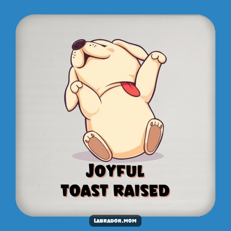 Funny Labrador Joy Coaster Set: Happy Dog Protector, Gift