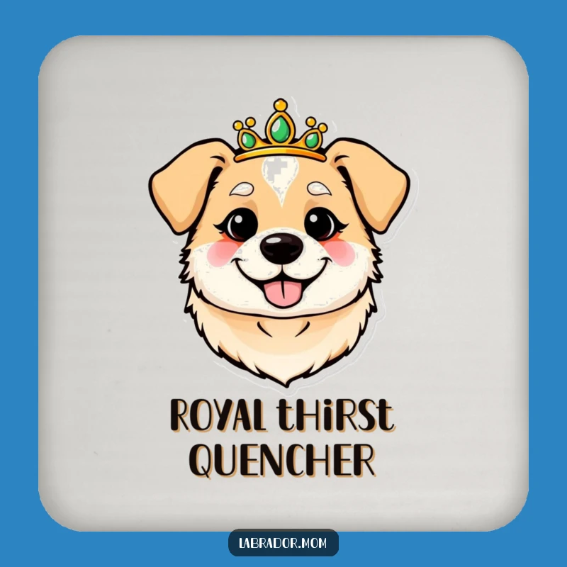 Funny Royal Dog Tiara Coasters: Protect Surfaces with Pawsome Elegance