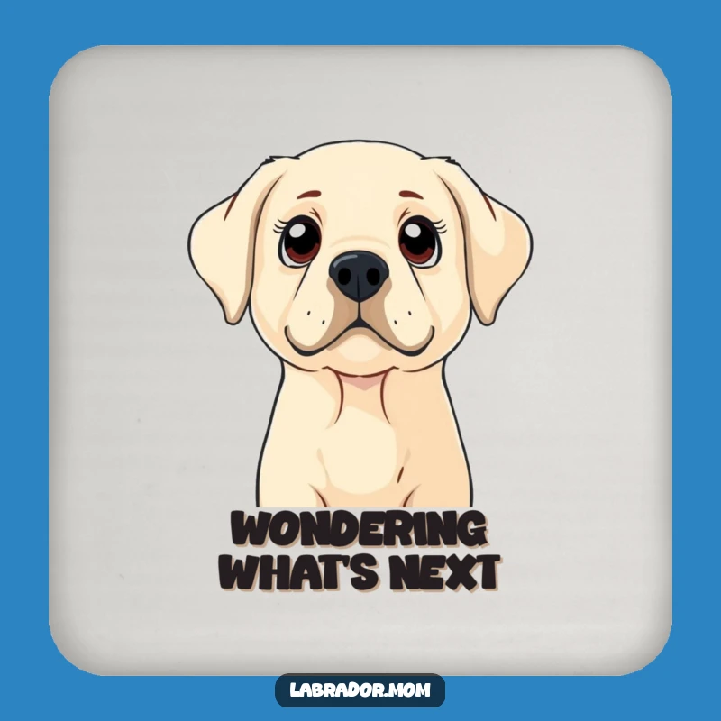 Funny Labrador Curiosity Coaster Set: Wide-Eyed Dog Protector, Gift