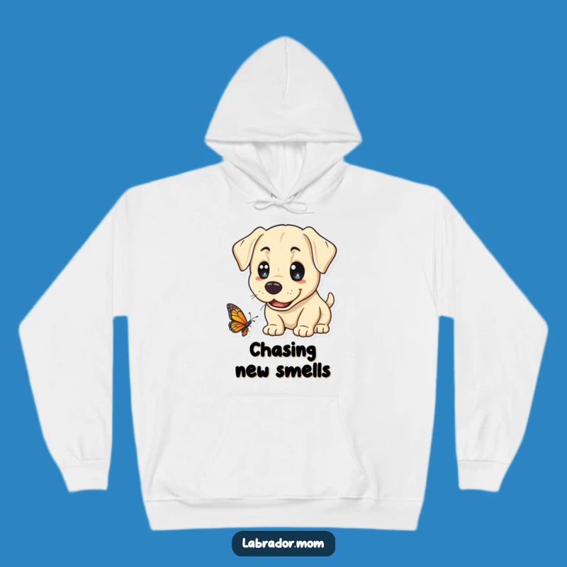 Funny Kawaii Lab Butterfly Hoodie: Cozy Dog Gift for Serene Moments