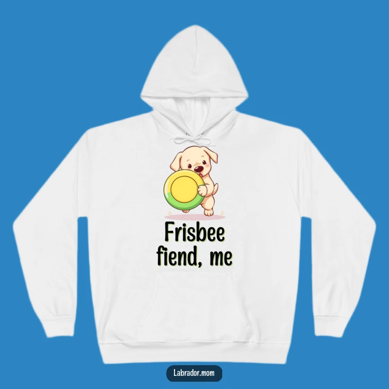 Cozy Funny Labrador Puppy Frisbee Hoodie: Warm & Energetic Gift