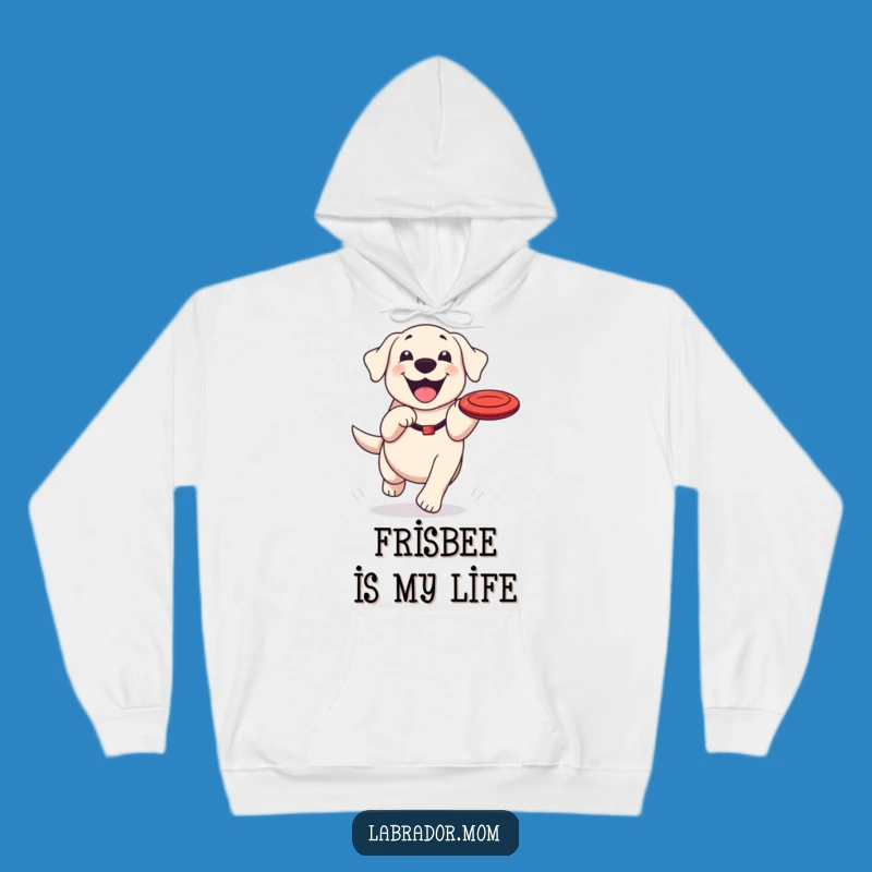 Cozy Funny Kawaii Labrador Hoodie: Grinning Chase, Warm & Fun Gift