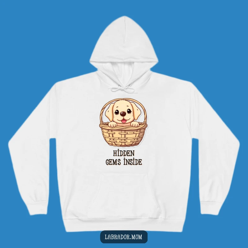 Funny Kawaii Lab Peeking Hoodie - Cozy Mischief, Perfect Gift