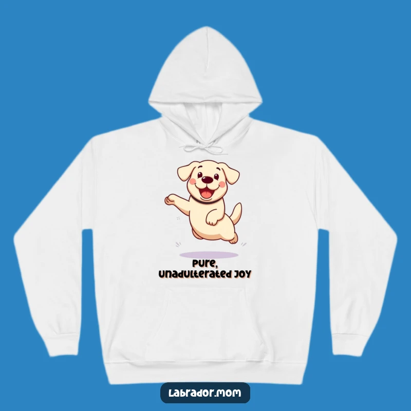 Funny Kawaii Labrador Hoodie: Cozy Comfort with an Enthusiastic Leap, Ideal Funny Gift