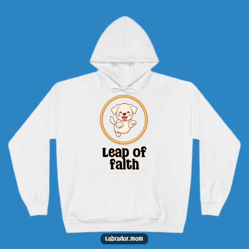 Funny Kawaii Labrador Hoodie: Cozy Dog Hoop Leap, Best Funny Gift!