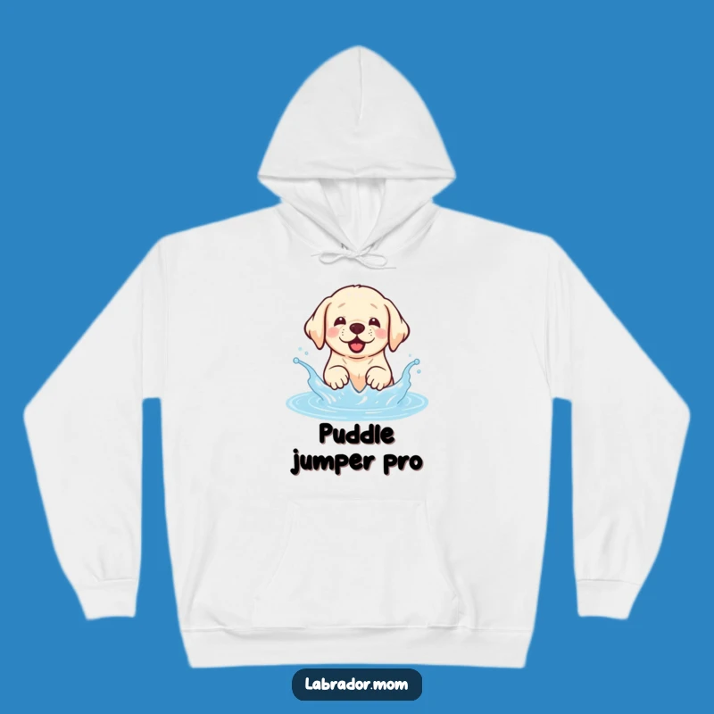 Funny Kawaii Labrador Hoodie: Cozy Dog Water Play, Best Funny Gift!