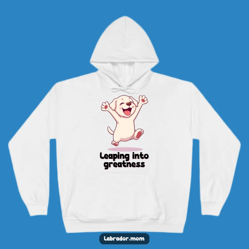 Funny Kawaii Labrador Hoodie - Cozy Excited Pup Sweatshirt, Perfect Warm Gift