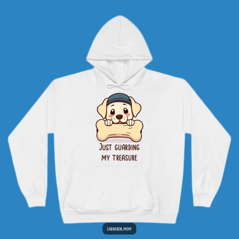 Cozy Funny Kawaii Labrador Bone Hoodie: Warm and Humorous Dog Lover Apparel