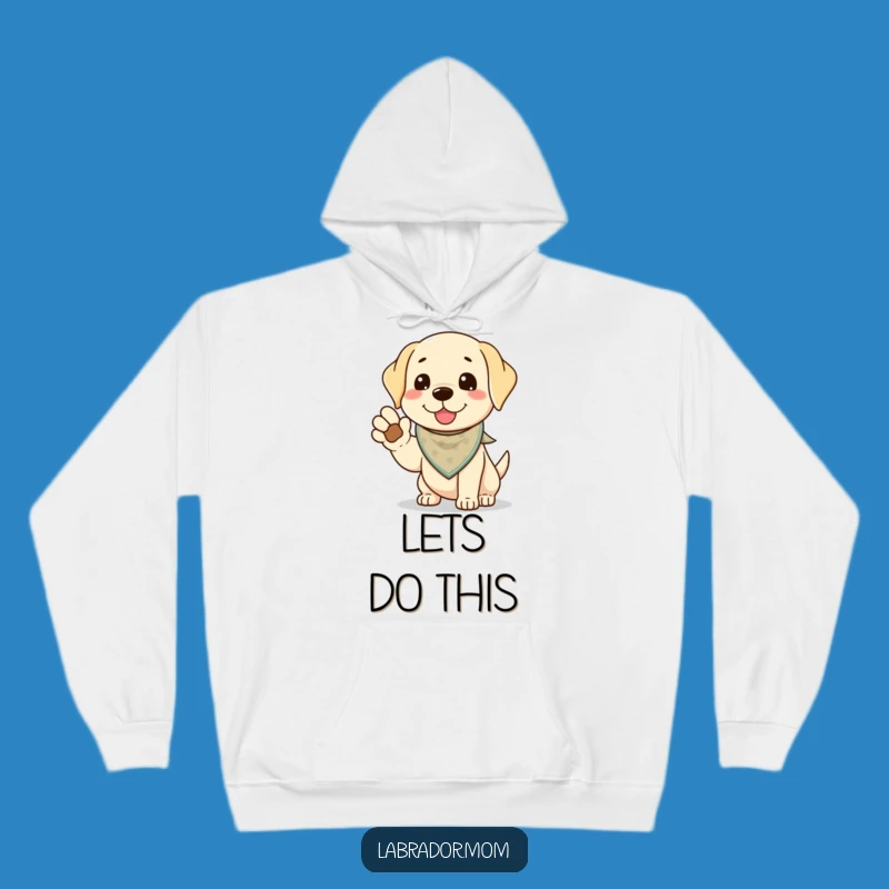 Funny Kawaii Lab High-Five Hoodie: Cozy Dog Gift for Friendly Vibes