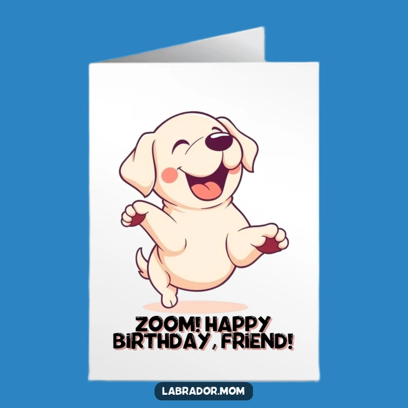 Free Printable Zoomie Lab Birthday Card: Kawaii Doggo Fun, Downloadable & Hilarious