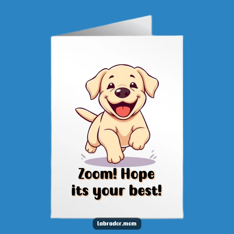 Free Printable Birthday Card: Kawaii Lab Zoomie Funny Downloadable Gift