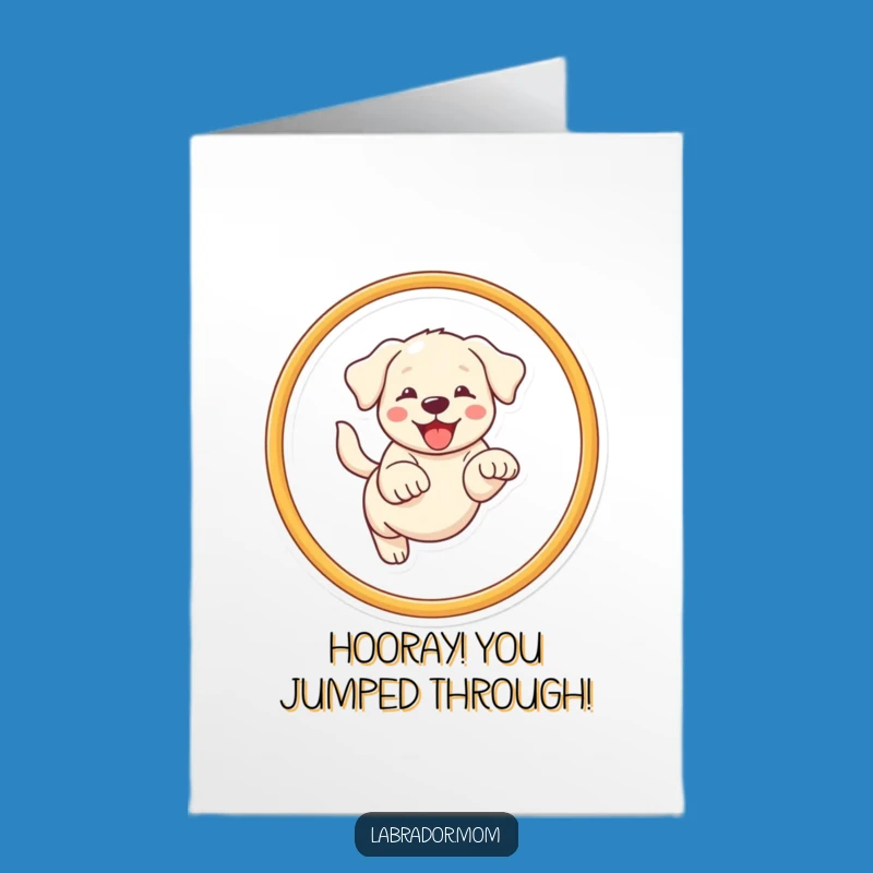 Free Printable Congrats Card: Kawaii Lab Hoop Star - Fun Downloadable Gift