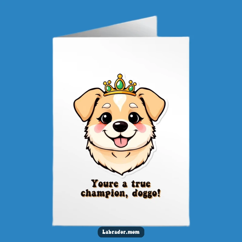 Free Printable Dog Congrats Card: Regal, Funny Downloadable Gift for Celebrations