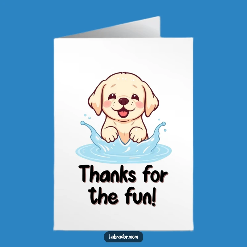 Free Printable Thank You Card: Splashing Lab - Joyful Downloadable Gift