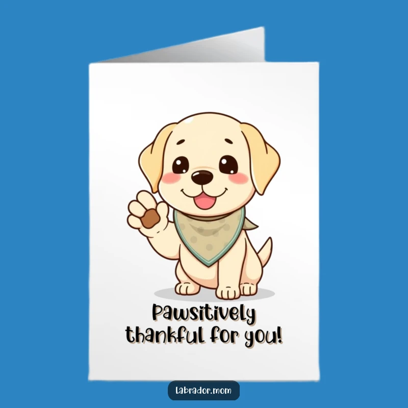 Free Printable Thank You Card: Kawaii Lab High Five Funny Downloadable Gift