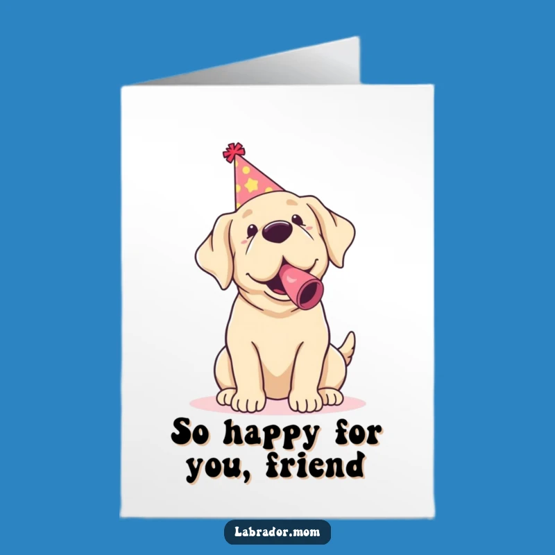 Free Printable Kawaii Labrador Thank You Card: Grateful Pup Party Fun for a Heartfelt Thanks