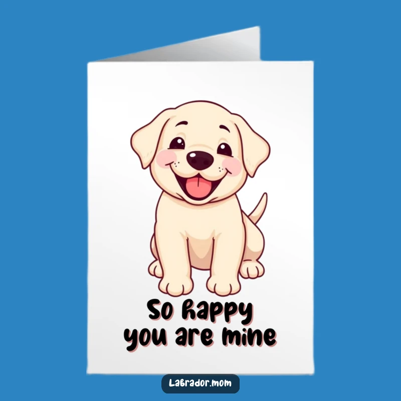 Thank You Free Printable Card - Happy Labrador Cub, Grateful DIY Gift