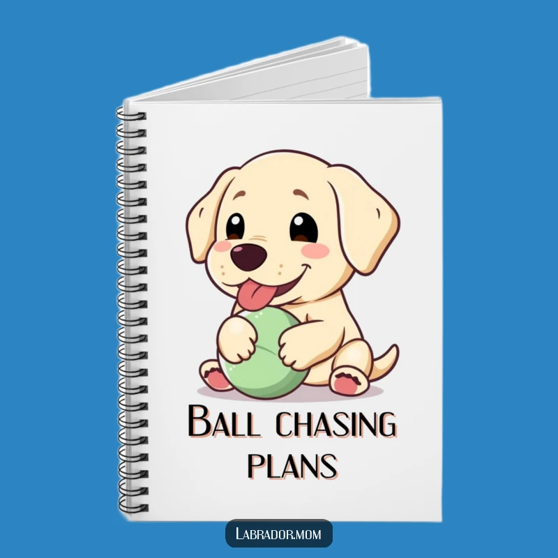 Funny Kawaii Labrador Notebook: Happy Floppy Ear Dog Journal Gift