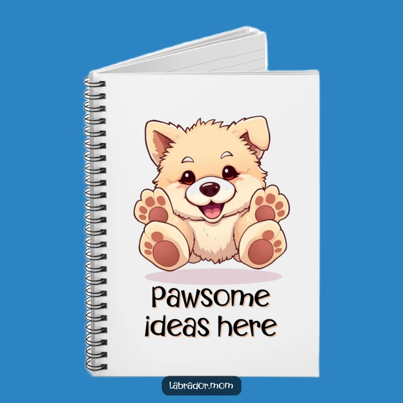 Funny Oversized Paws Dog Notebook: Pouncing Puppy Journal for Creative Ideas