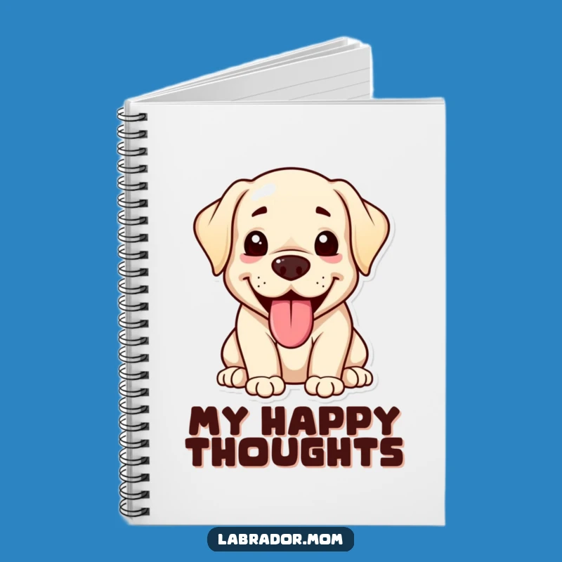 Funny Kawaii Labrador Notebook: Happy Panting Dog, Adorable Journal Gift