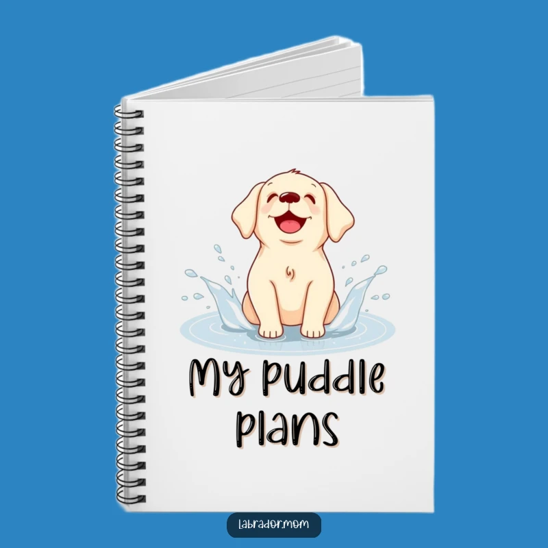 Funny Kawaii Labrador Notebook: Puddle Notes, Jot Down Fun Gift