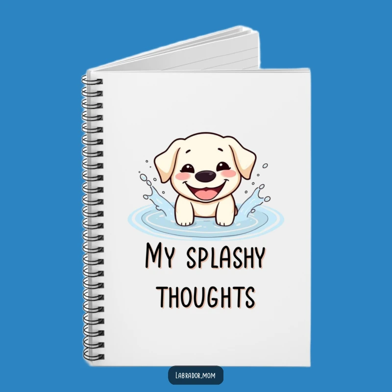 Funny Kawaii Labrador Notebook - Happy Splash Dog Journal