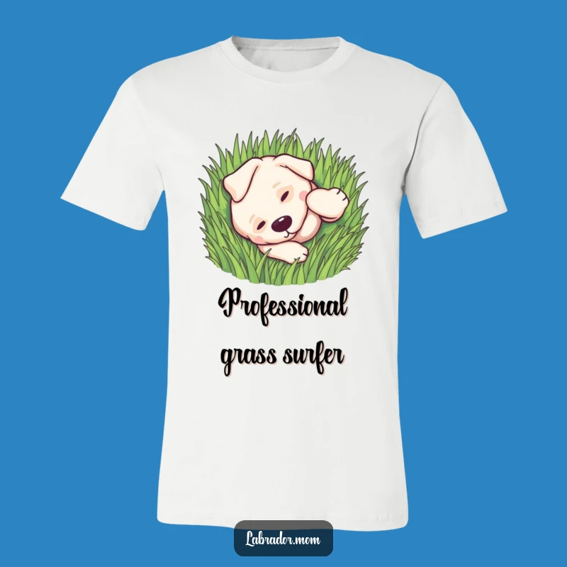 Funny Kawaii Labrador Shirt: Rolling in Grass, Playful Dog Tee Gift